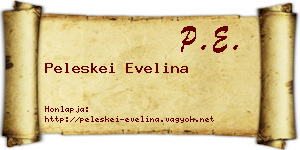 Peleskei Evelina névjegykártya